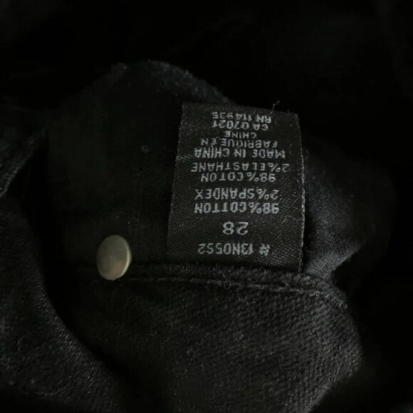 Vintage Y2K Nitrogen Black Wide Leg Low Mid Rise Jeans Womens 28 Mall Goth - Picture 6 of 6